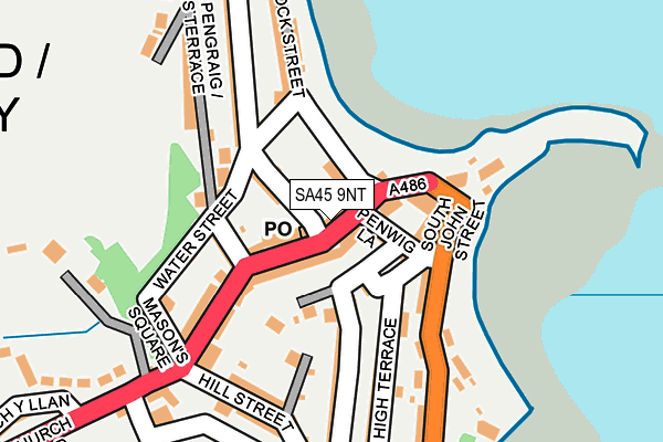 SA45 9NT map - OS OpenMap – Local (Ordnance Survey)