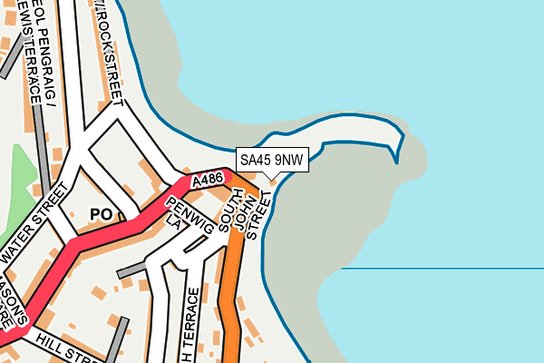 SA45 9NW map - OS OpenMap – Local (Ordnance Survey)