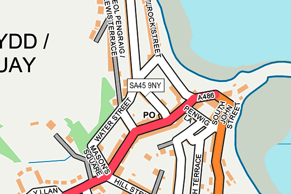 SA45 9NY map - OS OpenMap – Local (Ordnance Survey)