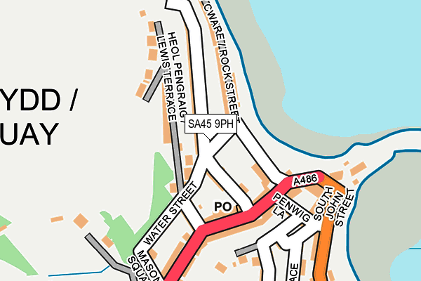 SA45 9PH map - OS OpenMap – Local (Ordnance Survey)