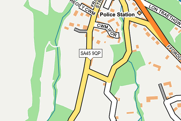 SA45 9QP map - OS OpenMap – Local (Ordnance Survey)