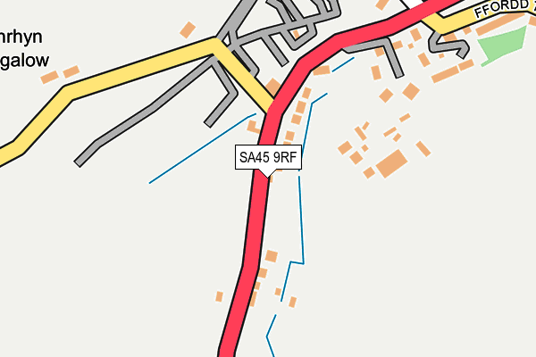 SA45 9RF map - OS OpenMap – Local (Ordnance Survey)