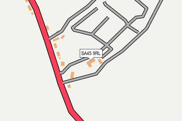 SA45 9RL map - OS OpenMap – Local (Ordnance Survey)