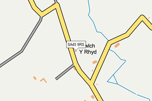 SA45 9RS map - OS OpenMap – Local (Ordnance Survey)