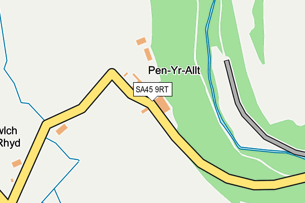 SA45 9RT map - OS OpenMap – Local (Ordnance Survey)