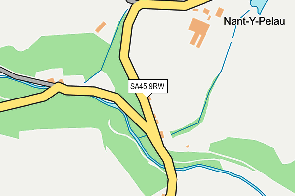 SA45 9RW map - OS OpenMap – Local (Ordnance Survey)