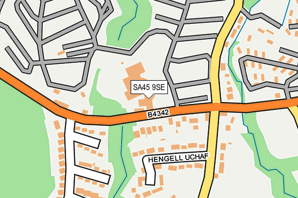 SA45 9SE map - OS OpenMap – Local (Ordnance Survey)