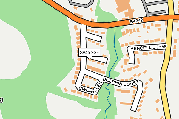 SA45 9SF map - OS OpenMap – Local (Ordnance Survey)