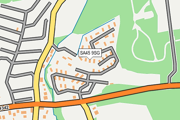 SA45 9SG map - OS OpenMap – Local (Ordnance Survey)