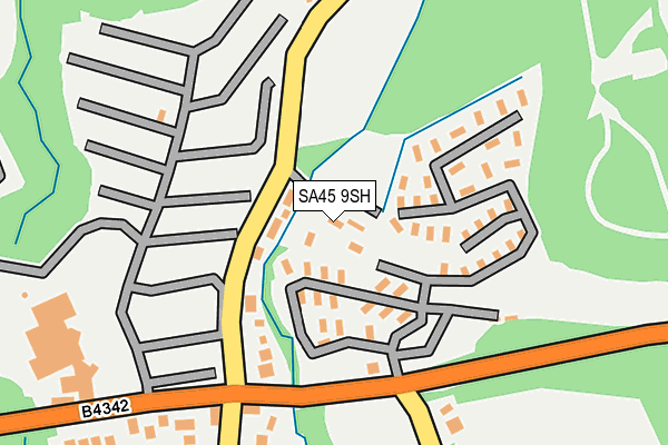 SA45 9SH map - OS OpenMap – Local (Ordnance Survey)