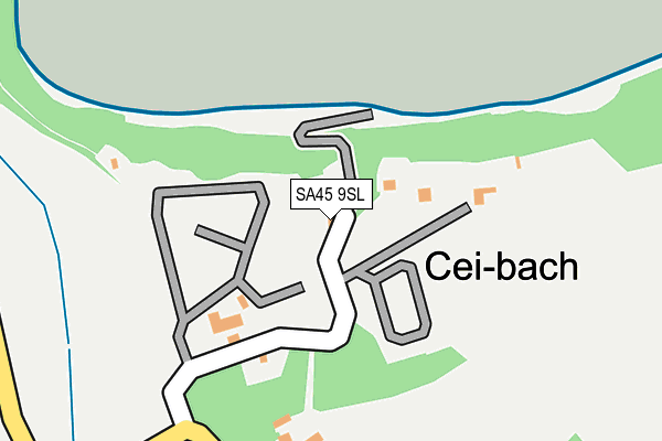 SA45 9SL map - OS OpenMap – Local (Ordnance Survey)