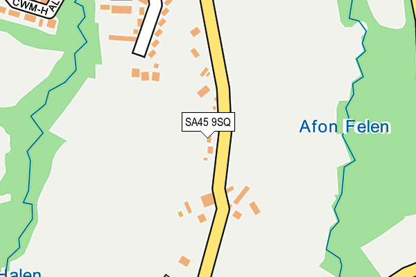 SA45 9SQ map - OS OpenMap – Local (Ordnance Survey)