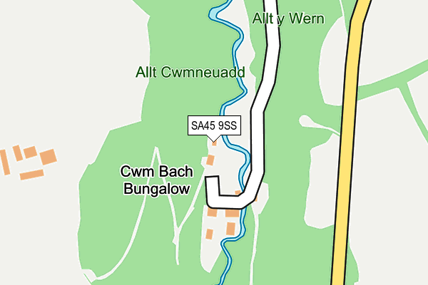 SA45 9SS map - OS OpenMap – Local (Ordnance Survey)