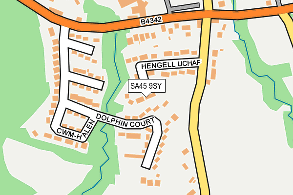 SA45 9SY map - OS OpenMap – Local (Ordnance Survey)