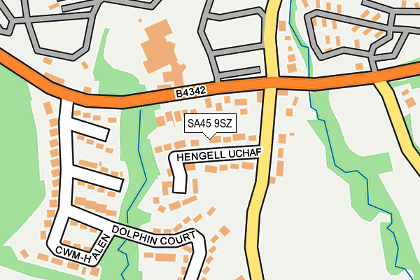 SA45 9SZ map - OS OpenMap – Local (Ordnance Survey)