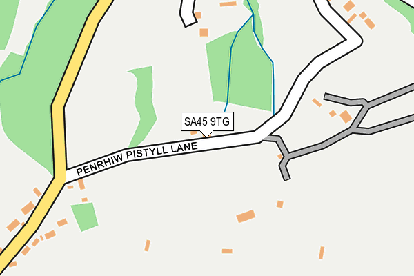 SA45 9TG map - OS OpenMap – Local (Ordnance Survey)