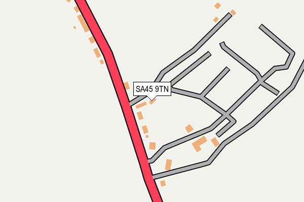 SA45 9TN map - OS OpenMap – Local (Ordnance Survey)