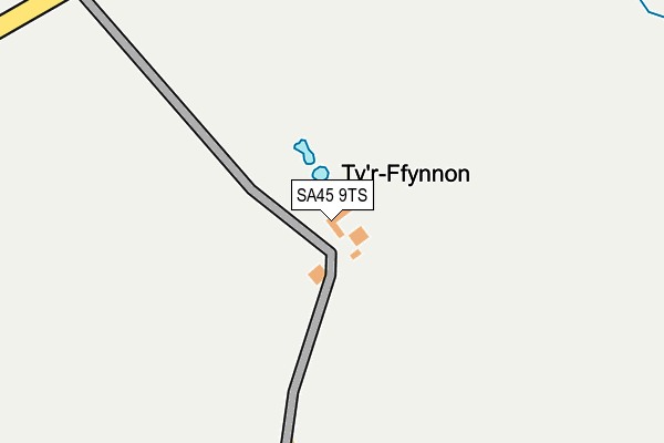 SA45 9TS map - OS OpenMap – Local (Ordnance Survey)