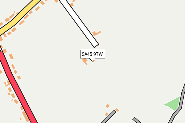 SA45 9TW map - OS OpenMap – Local (Ordnance Survey)