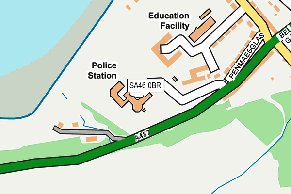 SA46 0BR map - OS OpenMap – Local (Ordnance Survey)