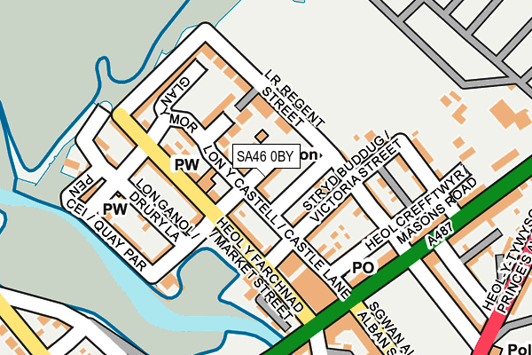 SA46 0BY map - OS OpenMap – Local (Ordnance Survey)
