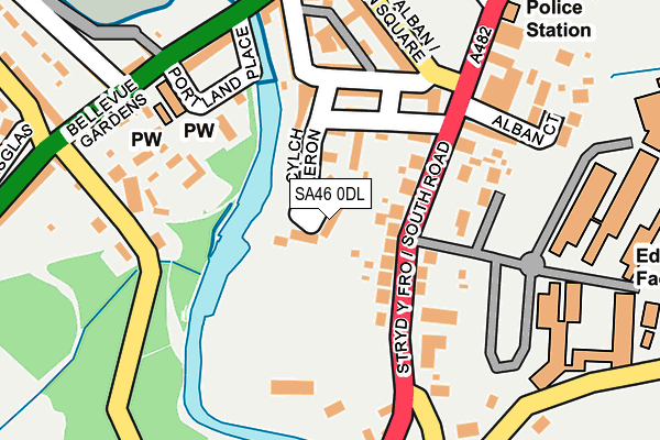 SA46 0DL map - OS OpenMap – Local (Ordnance Survey)