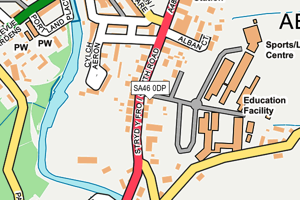 SA46 0DP map - OS OpenMap – Local (Ordnance Survey)