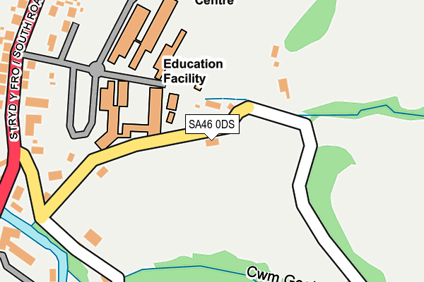 SA46 0DS map - OS OpenMap – Local (Ordnance Survey)