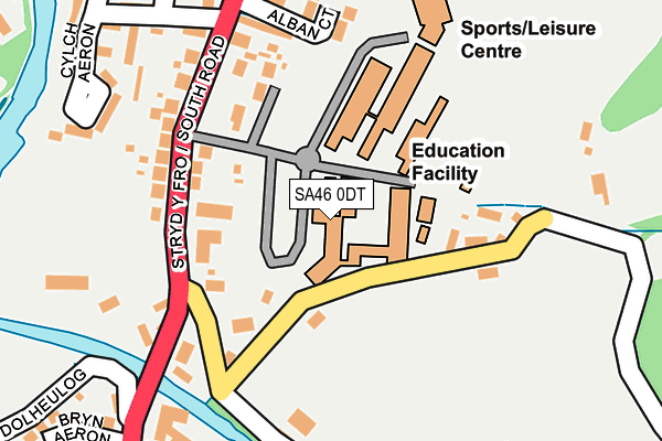 SA46 0DT map - OS OpenMap – Local (Ordnance Survey)