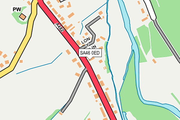 SA46 0ED map - OS OpenMap – Local (Ordnance Survey)