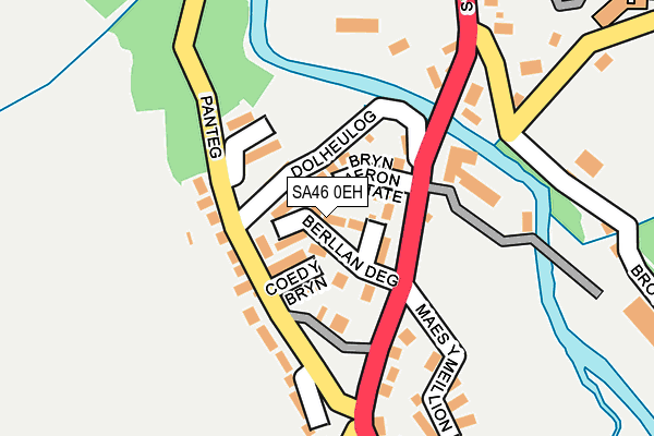 SA46 0EH map - OS OpenMap – Local (Ordnance Survey)