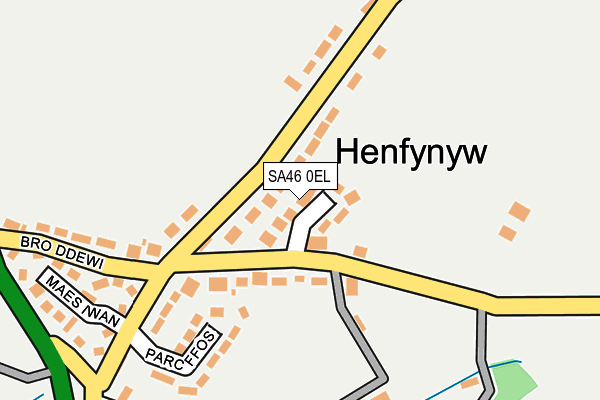 SA46 0EL map - OS OpenMap – Local (Ordnance Survey)