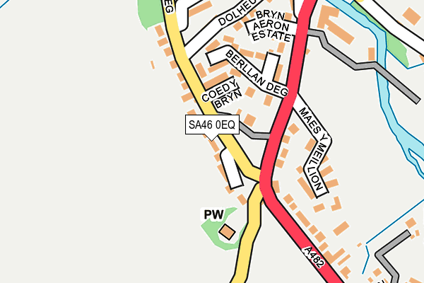 SA46 0EQ map - OS OpenMap – Local (Ordnance Survey)