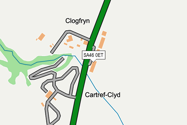 SA46 0ET map - OS OpenMap – Local (Ordnance Survey)