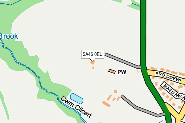SA46 0EU map - OS OpenMap – Local (Ordnance Survey)