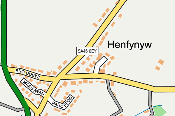 SA46 0EY map - OS OpenMap – Local (Ordnance Survey)