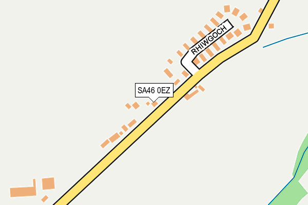 SA46 0EZ map - OS OpenMap – Local (Ordnance Survey)
