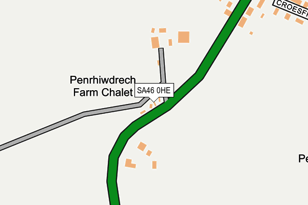 SA46 0HE map - OS OpenMap – Local (Ordnance Survey)