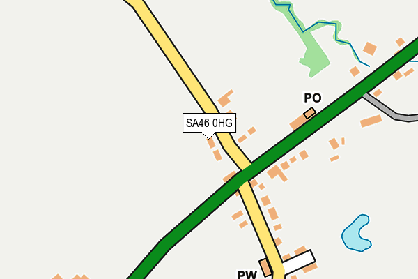 SA46 0HG map - OS OpenMap – Local (Ordnance Survey)
