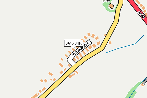 SA46 0HR map - OS OpenMap – Local (Ordnance Survey)