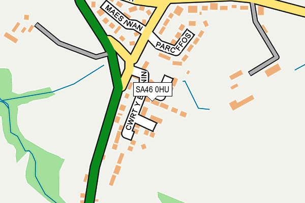 SA46 0HU map - OS OpenMap – Local (Ordnance Survey)