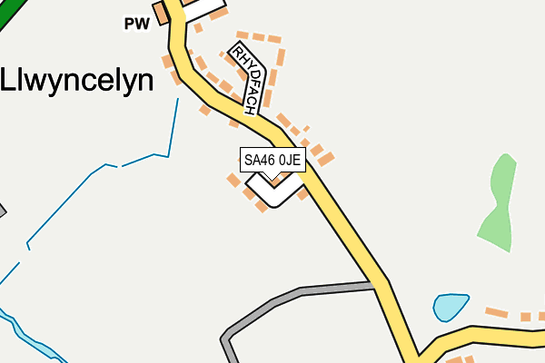 SA46 0JE map - OS OpenMap – Local (Ordnance Survey)