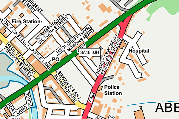 SA46 0JH map - OS OpenMap – Local (Ordnance Survey)