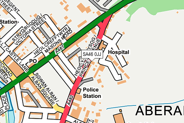 SA46 0JJ map - OS OpenMap – Local (Ordnance Survey)