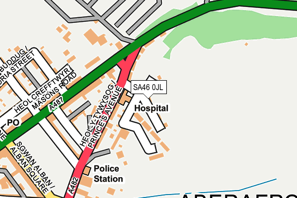 SA46 0JL map - OS OpenMap – Local (Ordnance Survey)