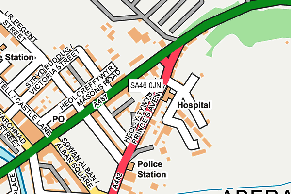 SA46 0JN map - OS OpenMap – Local (Ordnance Survey)