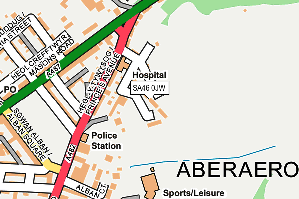 SA46 0JW map - OS OpenMap – Local (Ordnance Survey)