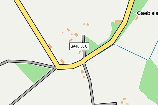 SA46 0JX map - OS OpenMap – Local (Ordnance Survey)