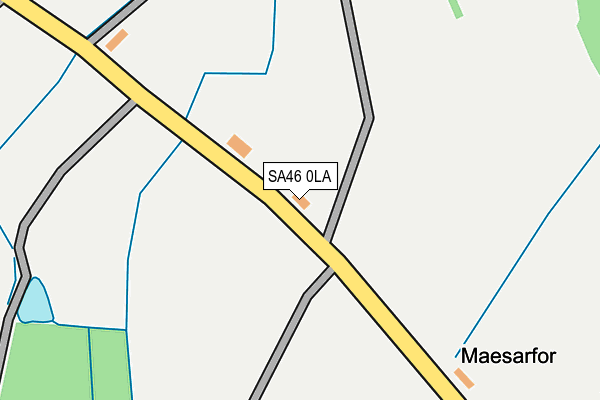 SA46 0LA map - OS OpenMap – Local (Ordnance Survey)