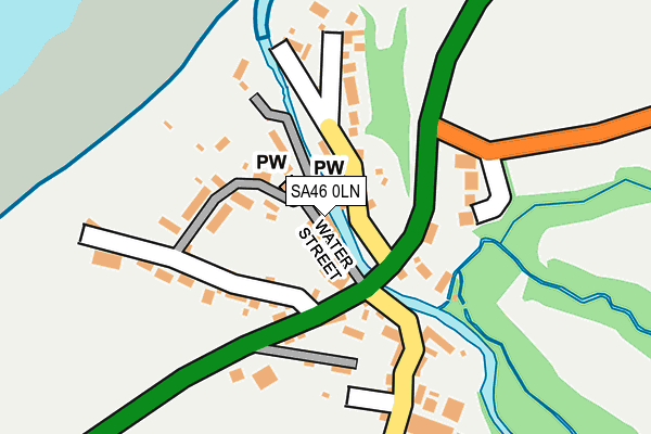 SA46 0LN map - OS OpenMap – Local (Ordnance Survey)